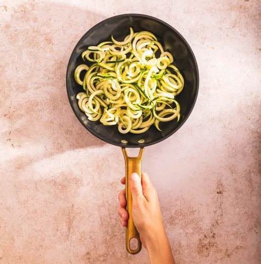 Black Ceramic Nonstick Frying Pan, 8-Inch with Gold Handle, Frying Pan