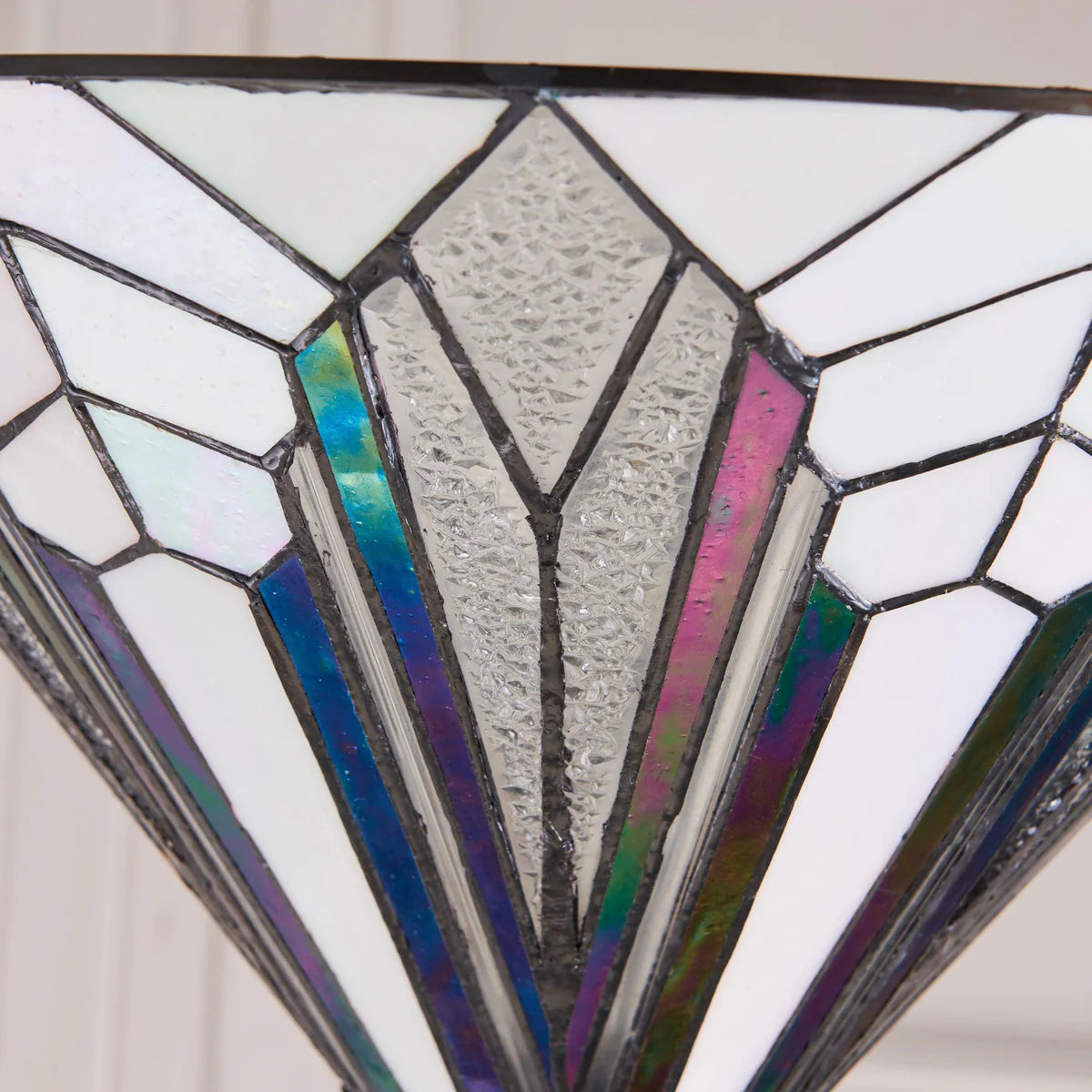 Tiffany Uplight Floor Lamp, Multicolor Glass Shade, 1-Light Living Room Lighting