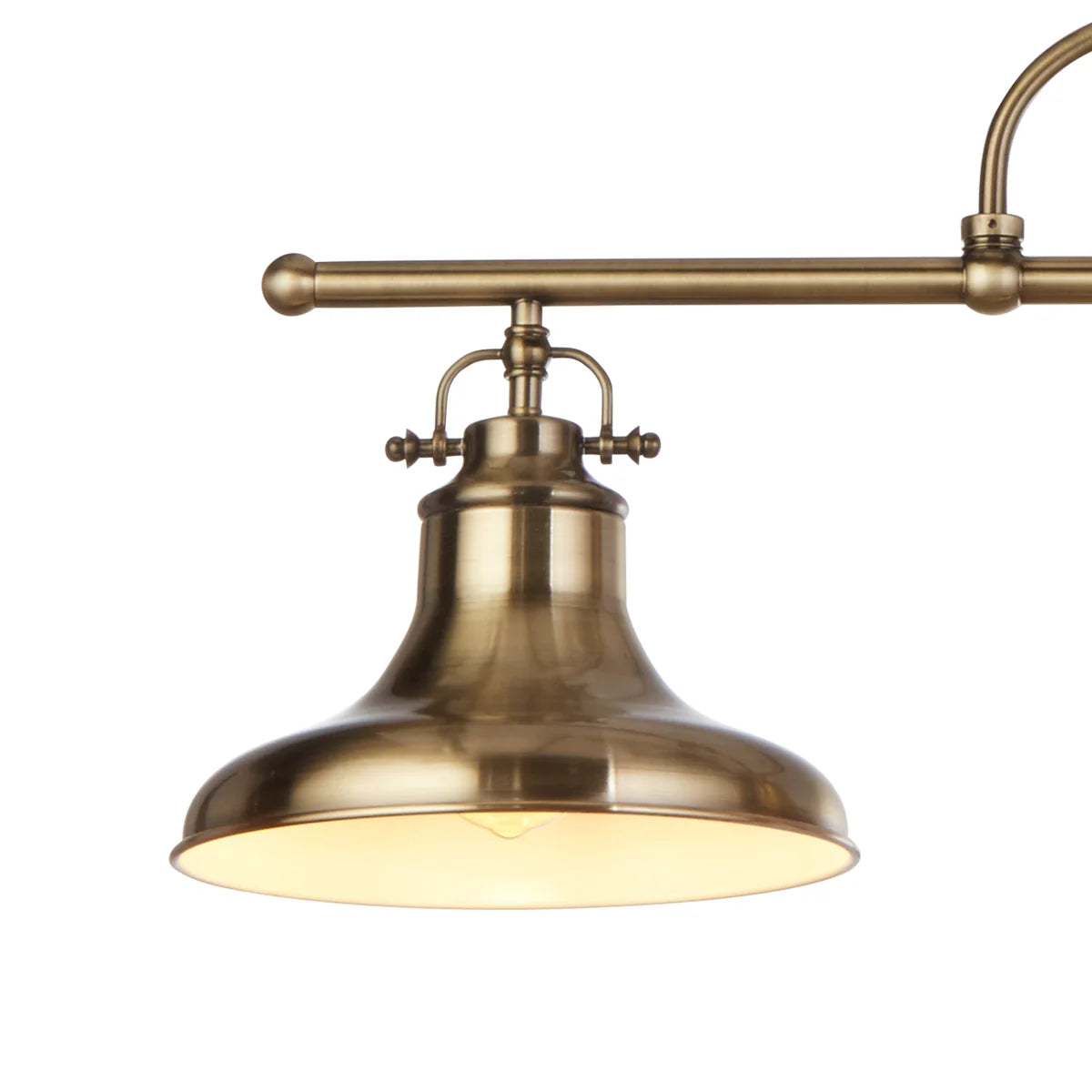 Antique Brass 3 Light Kitchen Light, Adjustable Bar Pendant, Industrial Farmhouse Fixture