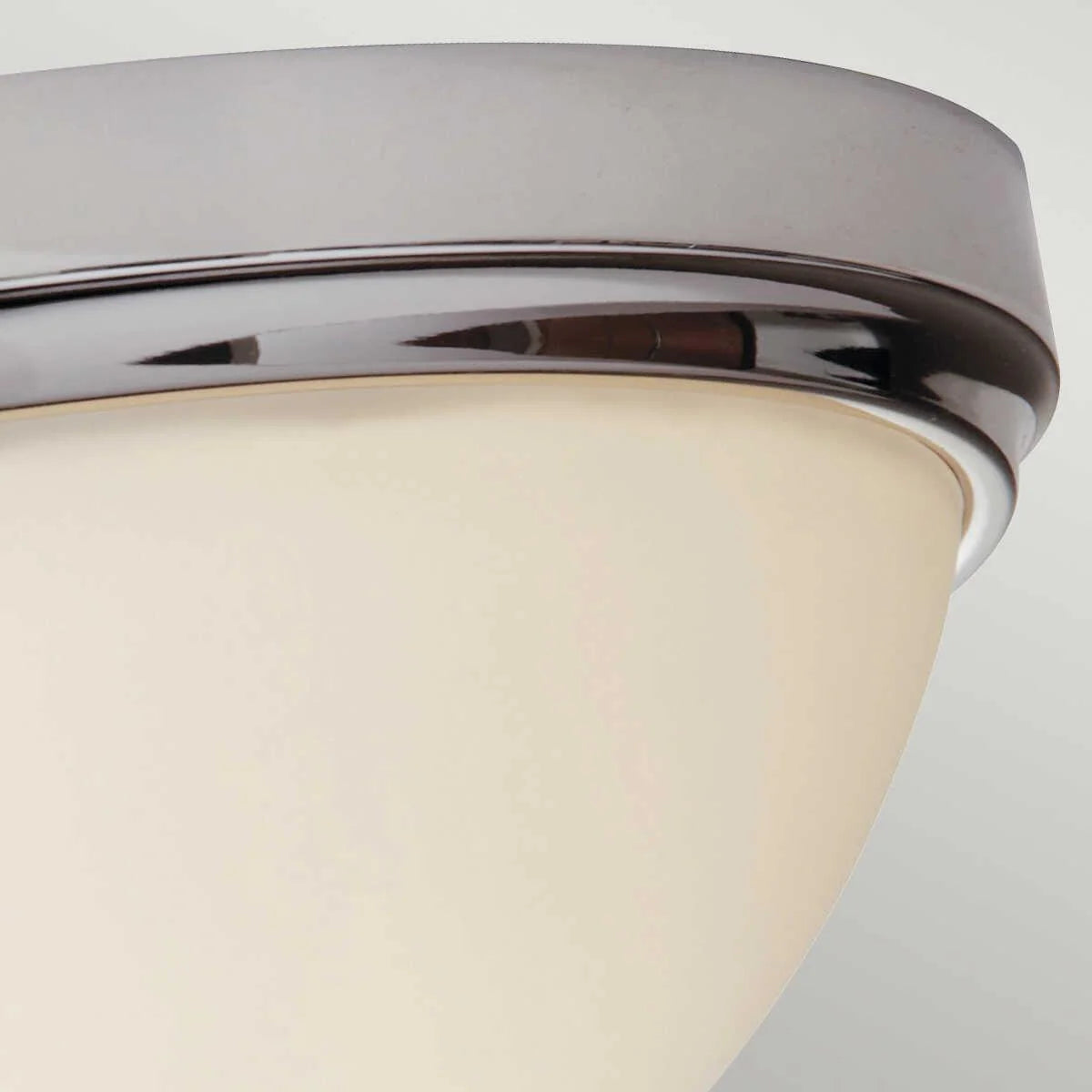 Polished Nickel Opal Glass, Flush Mount Bathroom Light, Modern Ceiling Fixture