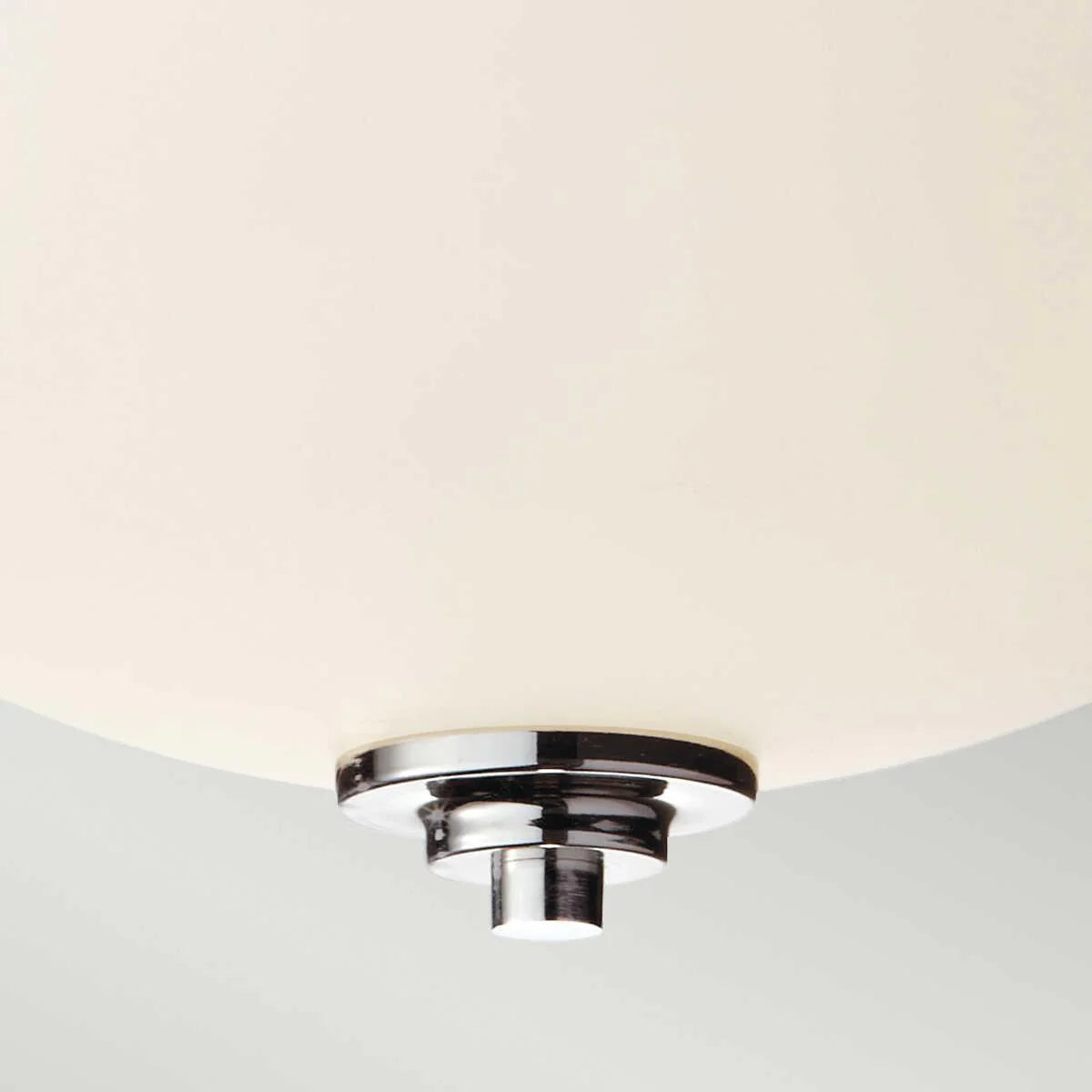 Polished Nickel Opal Glass, Flush Mount Bathroom Light, Modern Ceiling Fixture