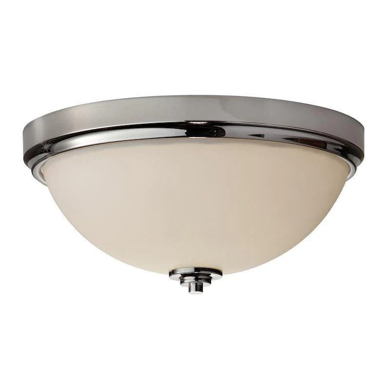 Polished Nickel Opal Glass, Flush Mount Bathroom Light, Modern Ceiling Fixture
