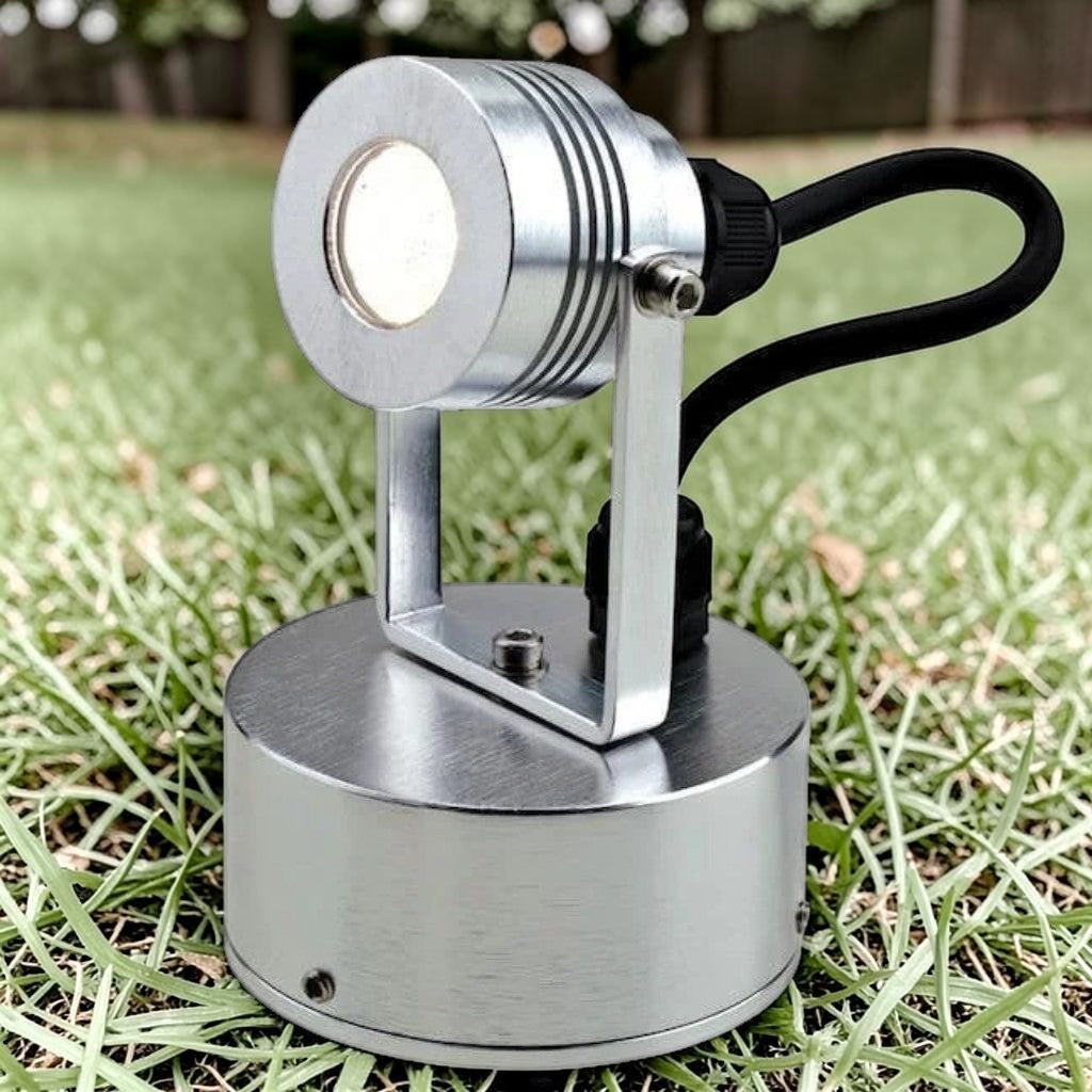 Aluminum Outdoor LED Spot Light Adjustable Head, 1-Light Outdoor Lighting