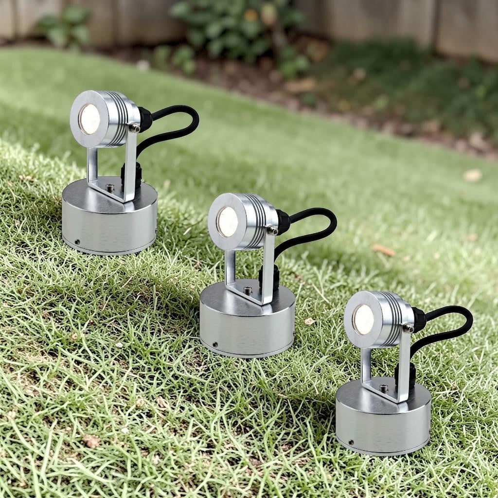 Aluminum Outdoor LED Spot Light Adjustable Head, 1-Light Outdoor Lighting