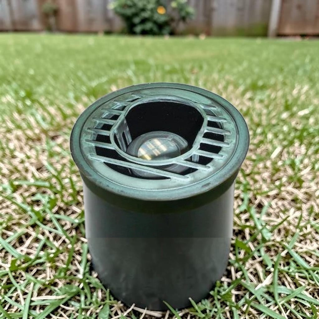 Verdigris Bronze In-Ground LED Landscape Spot Light, 1-Light Outdoor Lighting