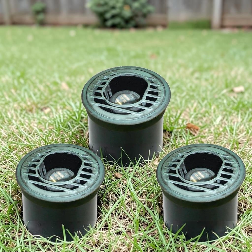 Verdigris Bronze In-Ground LED Landscape Spot Light, 1-Light Outdoor Lighting