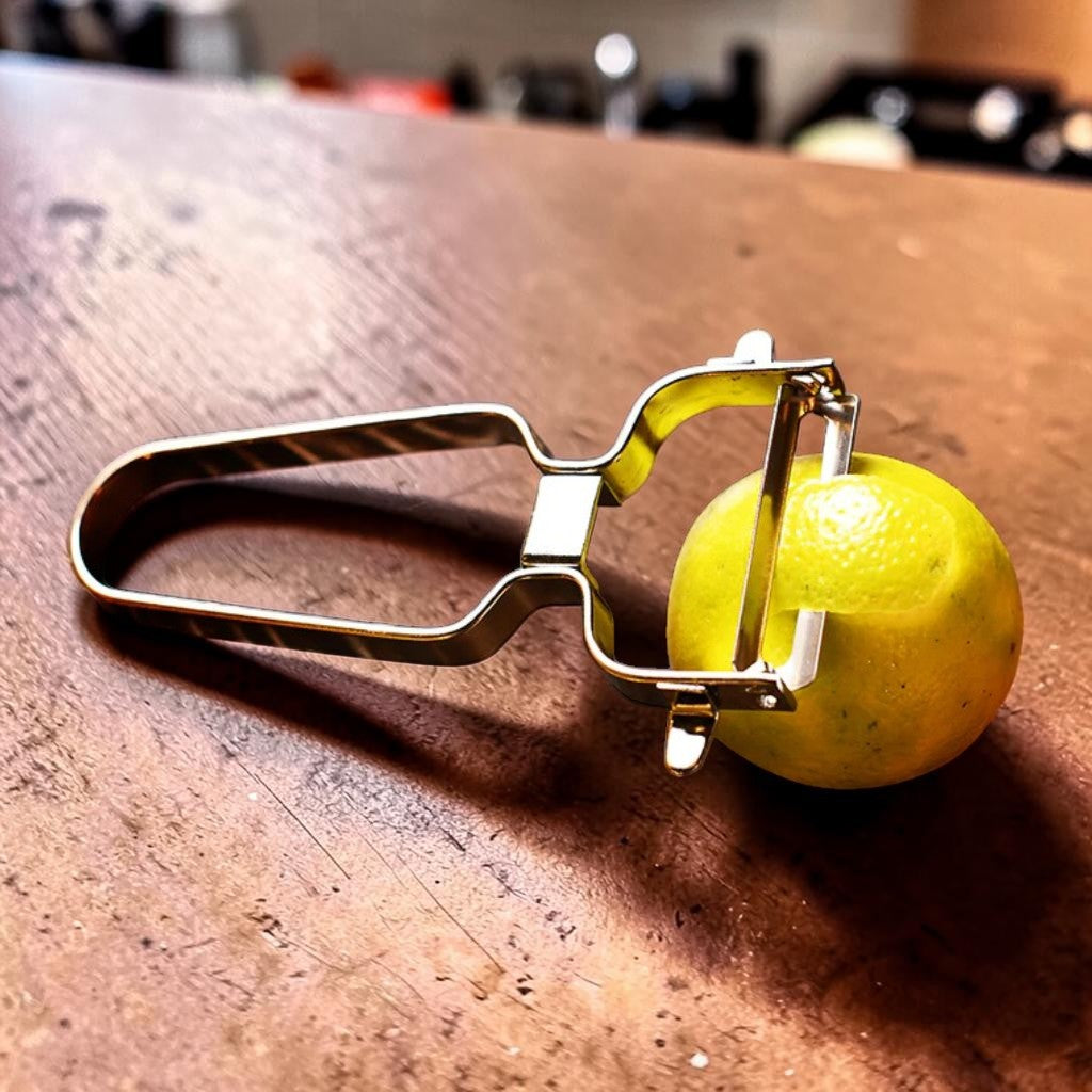 Stainless Steel Lemon & Fruit Peeler Ergonomic Handle, 1-Piece Kitchen Peelers Tool