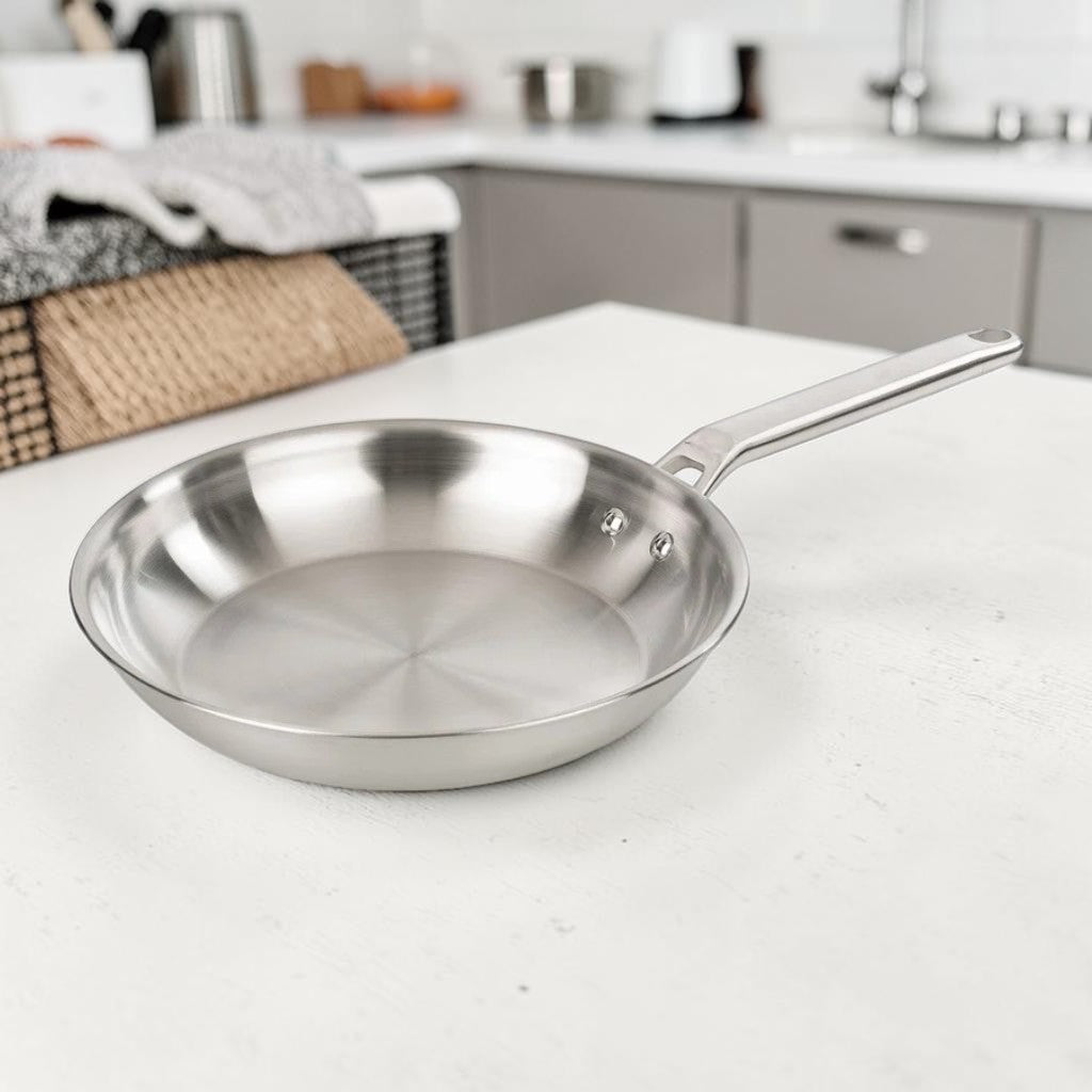 Stainless Steel Frying Pan, 10-Inch Tri-Ply Durable, Frying Pan